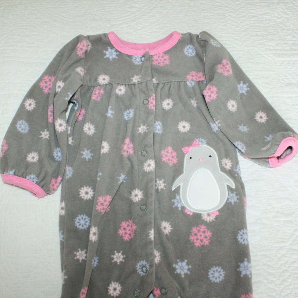 5/$20 Baby girl fleece sleeper 12 months